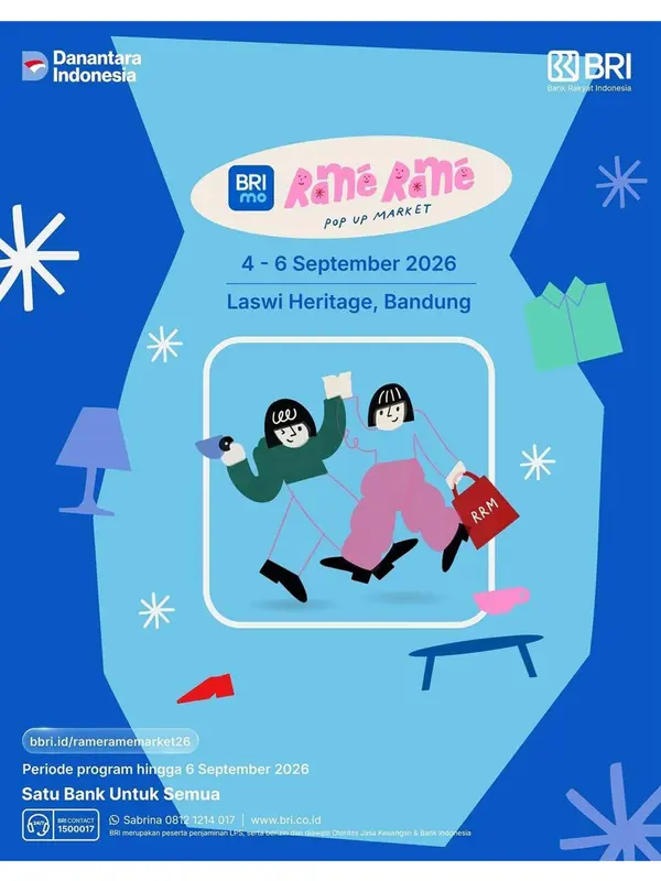 Akhir Pekan di Rame Rame Market 2026 Makin Untung, Ada Cashback BRI hingga Rp50 Ribu Promo BRI di Rame Rame Market 2026.