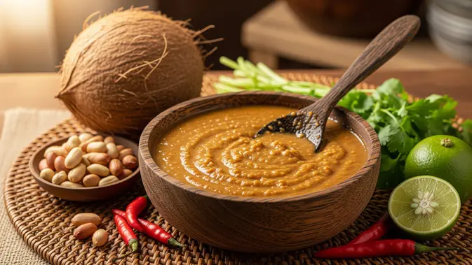 Cara Mengolah Bumbu Kacang Gado-Gado untuk Penderita Asam Lambung Cara Mengolah Bumbu Kacang Gado-Gado untuk Penderita Asam Lambung (AI Generated)