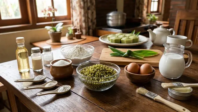 Kue Kacang Hijau Kukus (AI Generated)