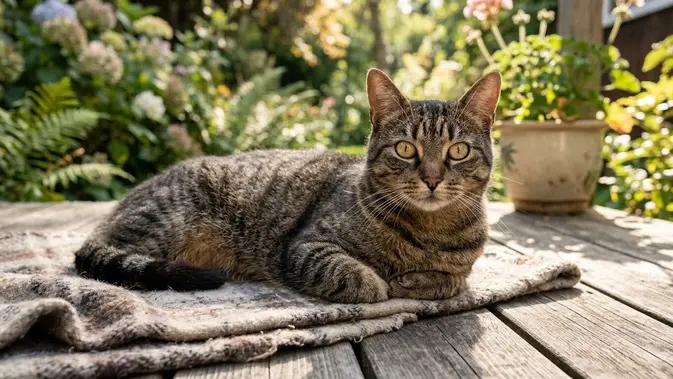 Ilustrasi kucing/AI Generated