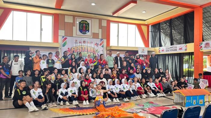 FESTIVAL OLAHRAGA MASYARAKAT -  Peserta mengikuti Festival Olahraga Masyarakat yang digelar KORMI Nunukan di Paras Perbatasan, Sabtu (5/9/2026). Kegiatan ini melibatkan sejumlah INORGA, termasuk Asiafi, Perbafi, dan Pelangi. (TribunKaltara.com/Fatimah Majid)