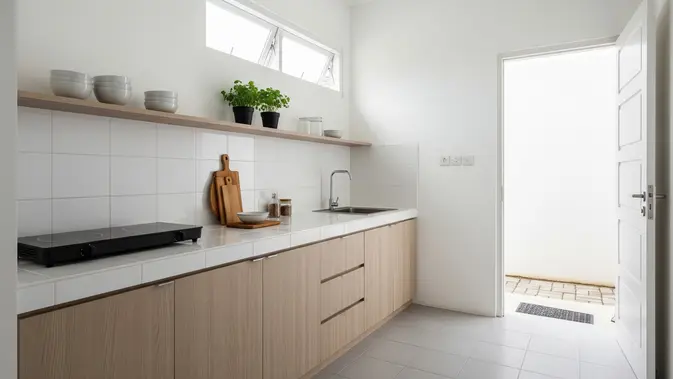 Cara Menata Dapur Belakang Rumah Sempit agar Tidak Becek Saat Hujan Deras dengan Sisakan Ruang di Dekat Pintu Belakang Ilustrasi Memilih Tempat Penyimpanan yang Tidak Sesuai Kebiasaan/ AI Generated
