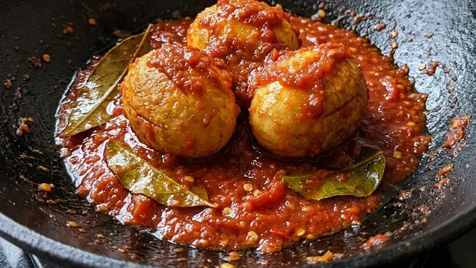 Resep telur balado 3 telur (AI generated)
