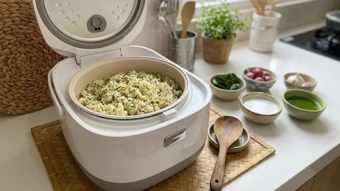 Resep nasi daun jeruk rice cooker (AI generated)