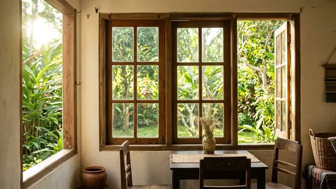 Cahaya Jendela Rumah Cahaya Jendela Rumah. (AI Generated)