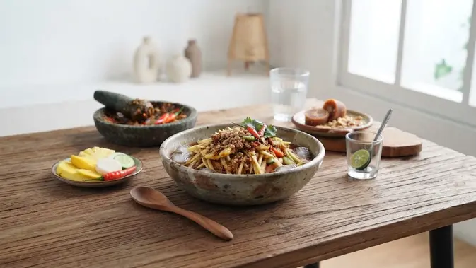 Resep Rujak Serut Kuah Kacang (AI Generated)