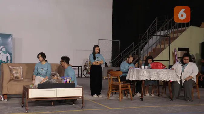 Chintana Jo berlatih mendalami karakter Kaluna dalam Home Sweet Loan The Musical di Jakarta, Senin (14/9/2026). (KLY/Budy Santoso)