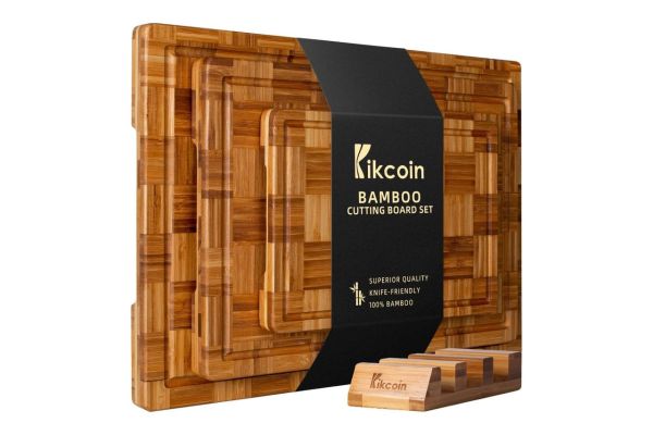 Kikcoin Extra Large Bamboo Cutting Boards Credit: Amazon