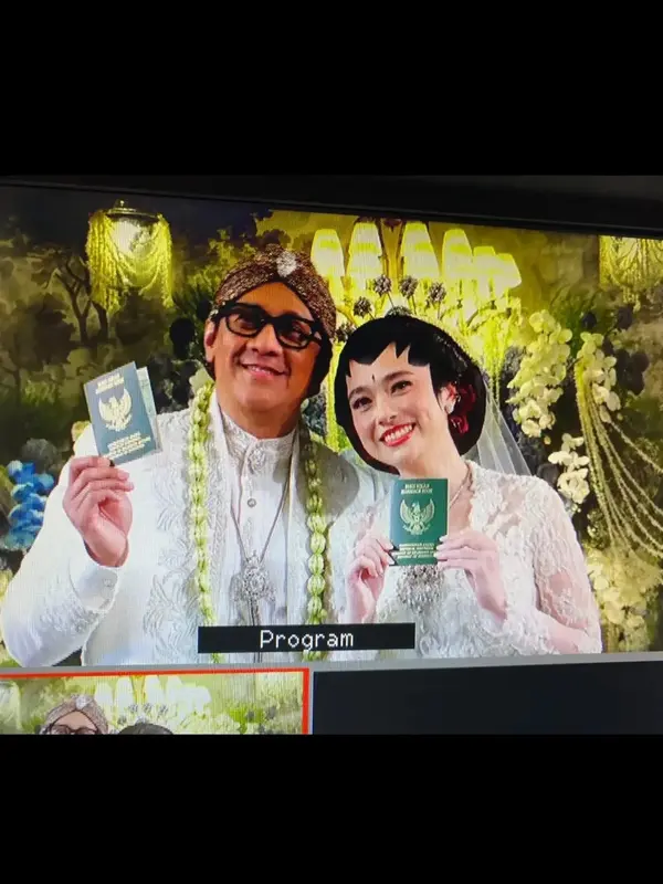 Andre Taulany dan Amanda Rigby menikah (credit:threads.com/@temcy_semarangan)