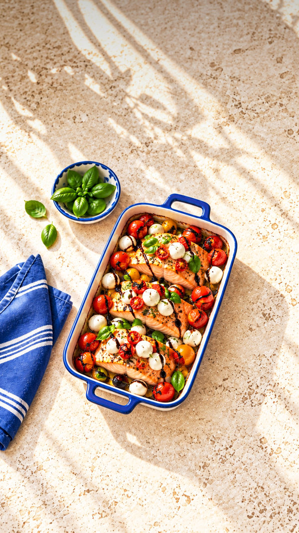 Golden Caprese Salmon