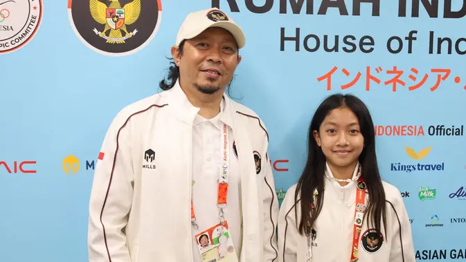 Mikhayla Shanum Caya (kanan) termotivasi mengejar mimpinya tampil di Olimpiade. (NOC Indonesia)