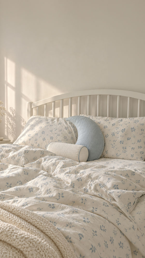 White & Blue Bedroom Style