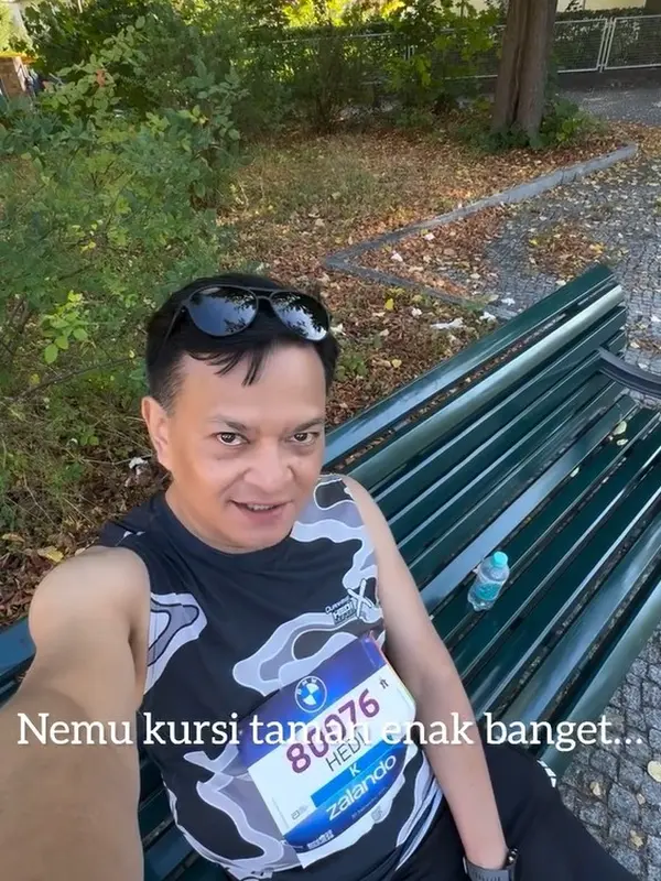 Hedi Yunus berhenti saat ikut Berlin Marathon (instagram.com/hedi_yunus)