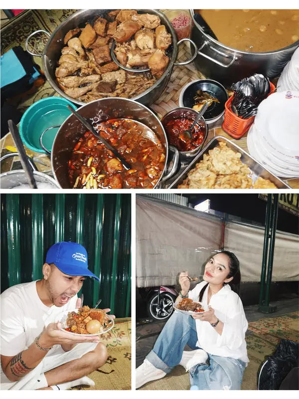 Siti Badriah & Krisjiana Baharudin makan gudeg di Yogyakarta - instagram.com/krisjianabah