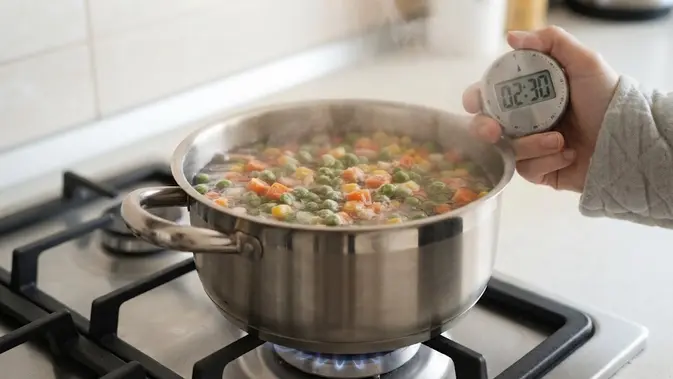 Trik Merebus Sayur Frozen agar Warna Tetap Hijau dan Kandungan Gizinya Terjaga (AI Generated)