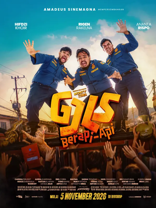 Official Poster film ‘GJLS: Berapi-Api’ Official poster, sinopsis, jadwal tayang, dan daftar pemain film GJLS: Berapi-Api (source: Liputan6.com/Qorry Layla Aprianti).