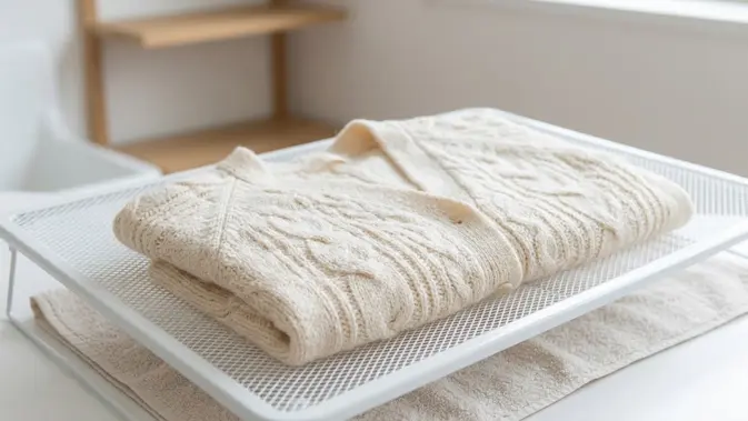 Cara Mencuci Cardigan Rajut agar Tidak Berbulu. (AI Generated)