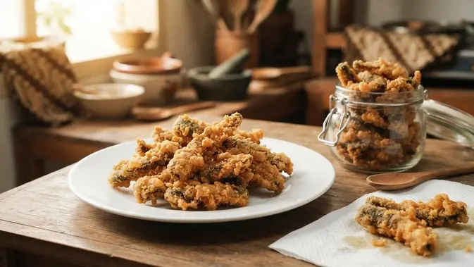 Penyimpanan Belut Crispy Tahan Lama Penyimpanan Belut Crispy Tahan Lama. (AI Generated)