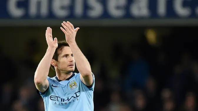 Frank Lampard Manchester City Meskipun menghabiskan sebagai besar kariernya di Chelsea, namun Frank Lampard tidak mendapat kesempatan untuk mengakhiri di klub tersebut. (EPA/Andy Rain)