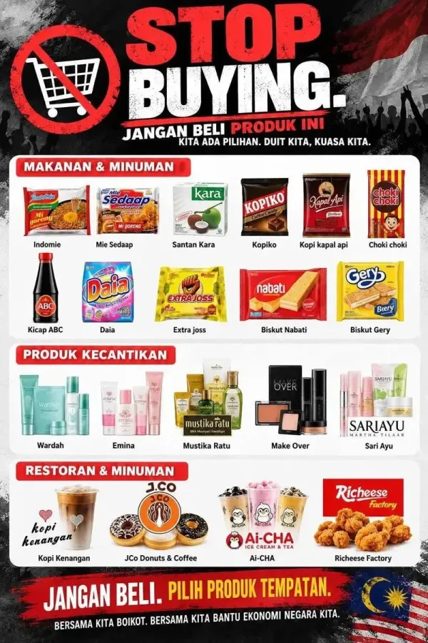 Masih Panas! Warga Malaysia Serukan Boikot Produk Makanan Indonesia