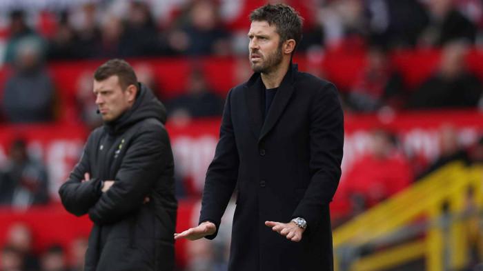 PELATIH MU - Pelatih interim (magang) Manchester United, Michael Carrick, dalam pertandingan menghadapi Manchester City pada pekan ke-22 Liga Inggris di Stadion Old Trafford, Sabtu (17/1/2026). (Website MU - 17/1/2026)