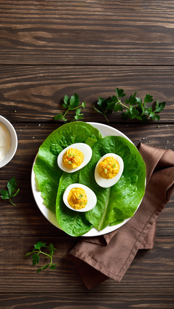 Caesar Salad Deviled Eggs