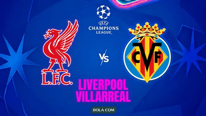Ilustrasi Liverpool versus Villarreal, Liga Champions. (Bola.com/AI)