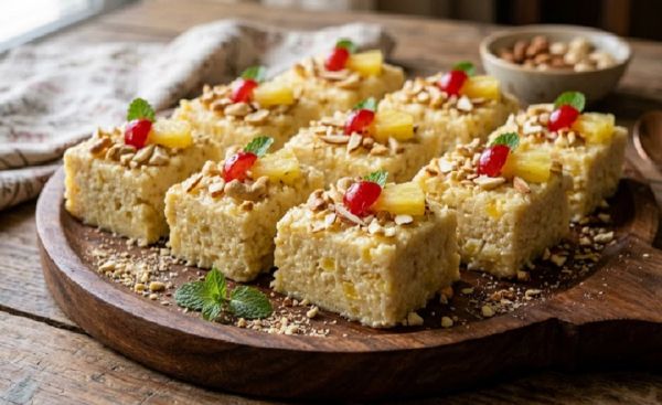 Pineapple Kalakand Recipe