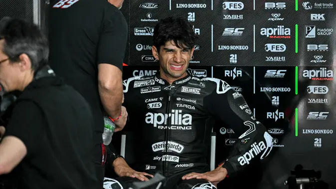 Foto: Menilik Kesibukan Para Pembalap saat Jalani Tes Pramusim MotoGP 2025 Pembalap Aprilia, Jorge Martin saat tes pramusim MotoGP 2025 di Sirkuit Sepang, Malaysia, Rabu (05/02/2025). (AFP/ Mohd Rasfan)