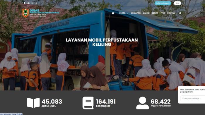 FITUR OBROLAN INTERAKTIF - Melalui situs resmi di laman dispersip.kalselprov.go.id, Dispersip Kalsel kini menghadirkan fitur obrolan interaktif langsung bertajuk 