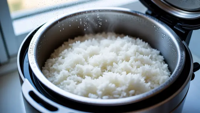 berapa menit memasak nasi di rice cooker (AI Generated)