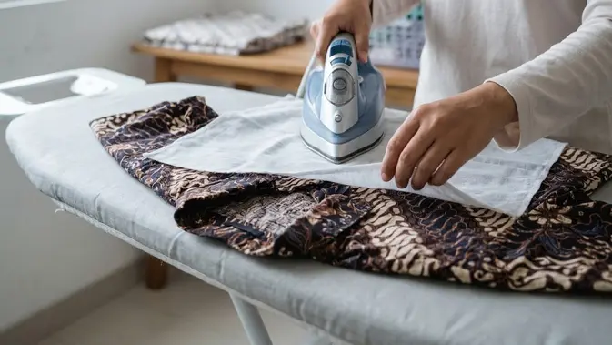 mencuci kemeja batik (AI generated)
