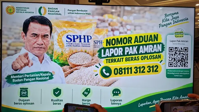 Lapor Pak Amran, Kanal Aduan Pelanggaran Beras Oplosan Kanal aduan pelanggaran beras oplosan (Foto: istimewa)