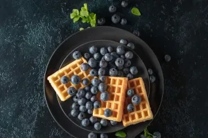 Golden Butter Waffles